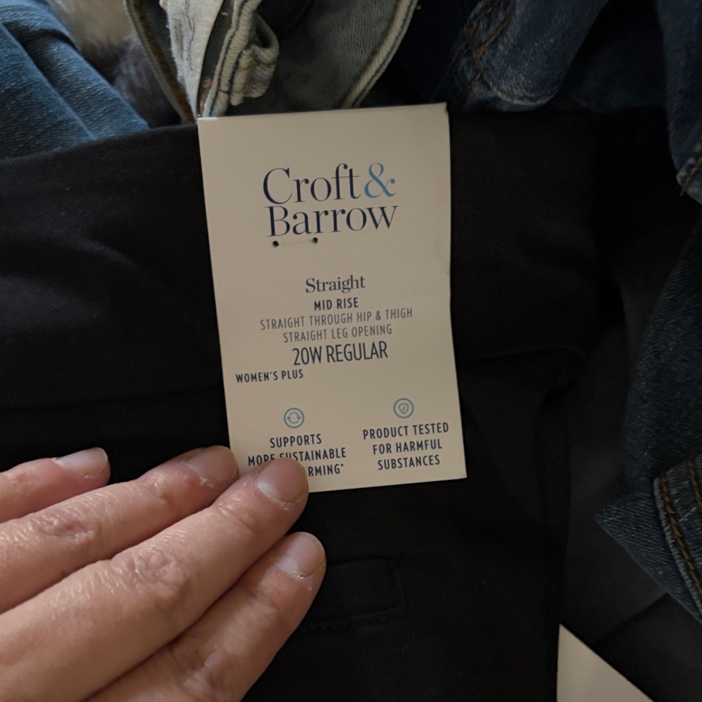 Croft & Barrow Women's Plus Black Pants